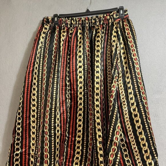 Truly 4 You Women's Skirt Multicolor Elastic‎ Waist Chain-Link Accents Sz PXL - Picture 1 of 10